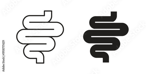 Intestine icon symbol vector illustration. vector flat clipart object eps10