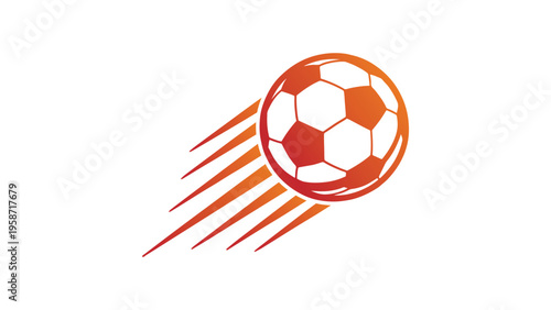  Fast Moving Soccer Ball With Speed Lines Icon Representing Dynamic Football Action, Sports Motion Graphics, Tournament Branding, and Athletic Competition Design