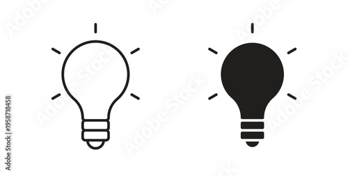 Lightbulb icon symbol vector illustration. vector flat clipart object eps10