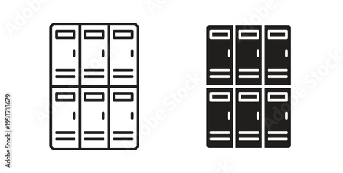 Lockers icon symbol vector illustration. vector flat clipart object eps10
