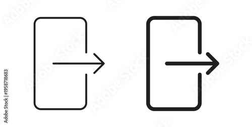 Log out icon symbol vector illustration. vector flat clipart object eps10