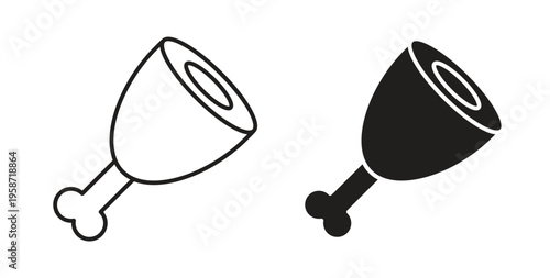 Meat icon symbol vector illustration. vector flat clipart object eps10