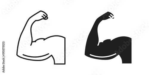 Muscle icon symbol vector illustration. vector flat clipart object eps10