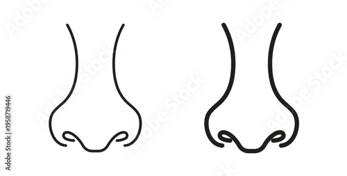 Nose icon symbol vector illustration. vector flat clipart object eps10
