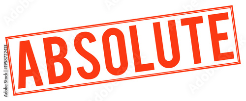 Photos Large red absolute stamp text on transparent background