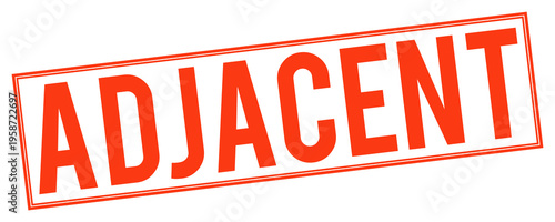 Fotografija Red adjacent stamp text on transparent background