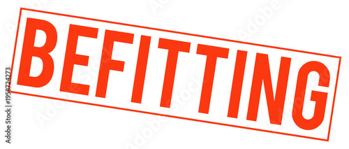 Tableau sur toile Red befit stamp or label on transparent background