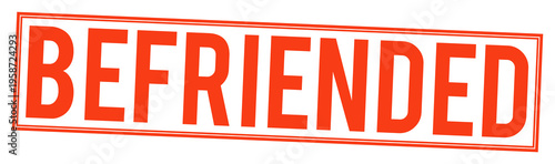 Red befriended stamp on transparent background