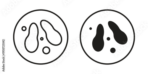 Microorganism icon in black stroke eps vector graphic