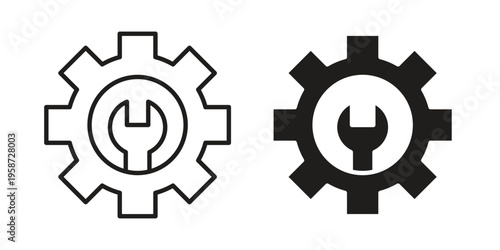 Project Development icon in black stroke eps vector graphic