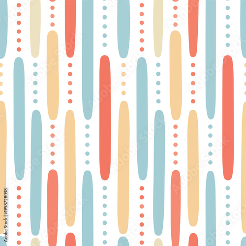 Abstract Design Geometric Packaging Pattern Stripes Wallpaper Colorful Craft Dots Lines Background Circles Vector Print