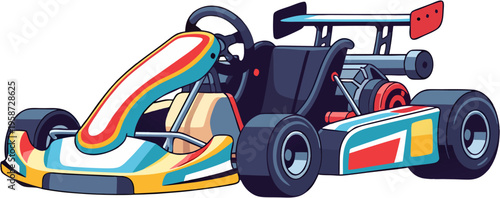 Colorful Go Kart Racing Vehicle.