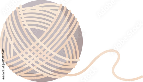 Ball of yarn for knitting craft.