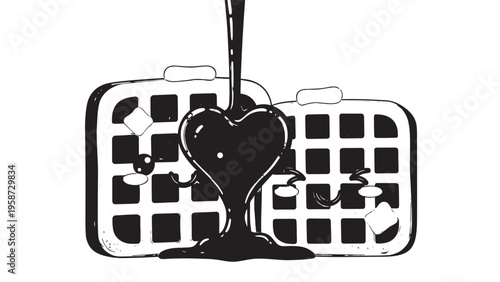 Heart-Shaped Tree Growing Through Computer Keyboard Symbolizing Love and Technology Connection.