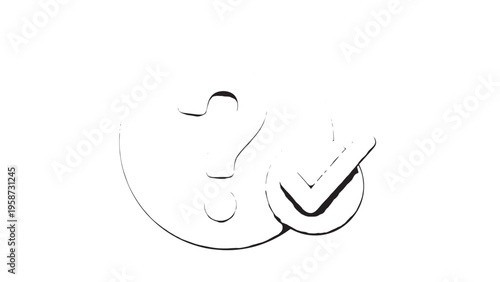 Abstract Minimalist Line Art Illustration with Curves and Shapes.