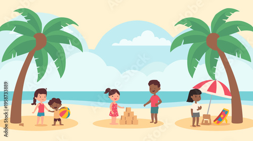 A calm and minimalist illustration of a brown shape on sandy ground, evoking a sense of serenity and simplicity.