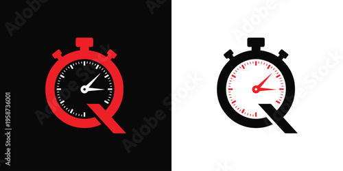 stopwatch, timer, clock, time, speed, fast, countdown, deadline, urgency, productivity, time management, logo, letter Q, Q logo, modern logo, minimal logo, abstract logo, branding, identity, business 