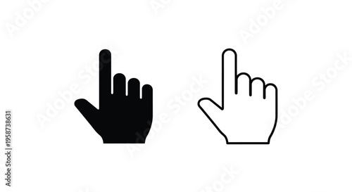 Two hands pointing one black one white depicting direction or selection