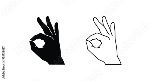 Two hands making the ok gesture one black and one white