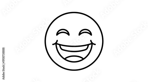 Joyful Emoji Expression: Simple, yet expressive, this emoji embodies pure delight, its open smile and beaming eyes conveying unbridled happiness.
