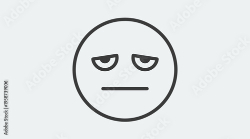 Monochromatic Melancholy: A simple line art illustration portrays a universal emotion. With a subdued expression, the image captures a moment of introspection and reflection.