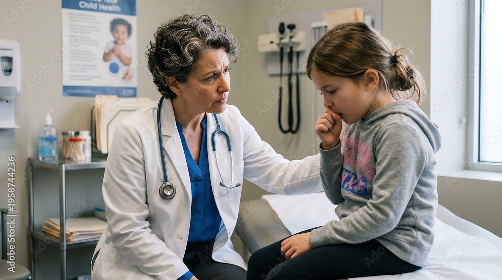 Fototapeta premium a girl at a doctor's appointment