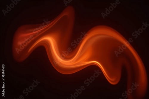 Abstract orange and red light leak on black background