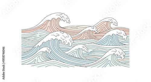 Waves Ocean Sea Water Movement.