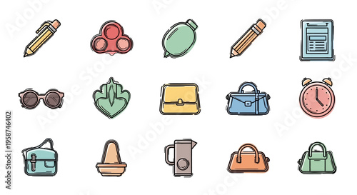 Collection of various everyday personal items.