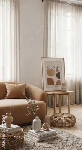 Modern Living Room Interior Design Neutral Tones Aesthetic
