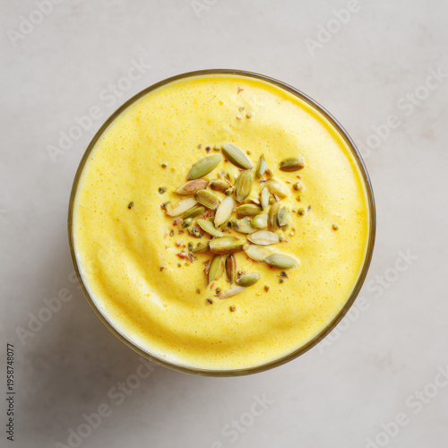 Mango Lassi Drink Top View for Design