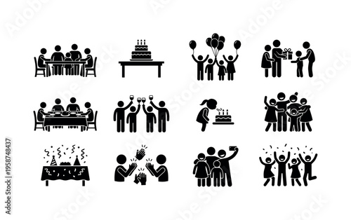 Diverse family and friends celebrating special occasions with joy and togetherness