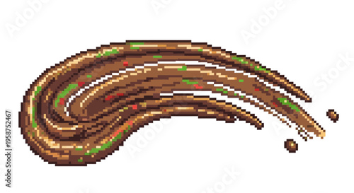 Abstract Swirl of Chocolate and Green Swirls.