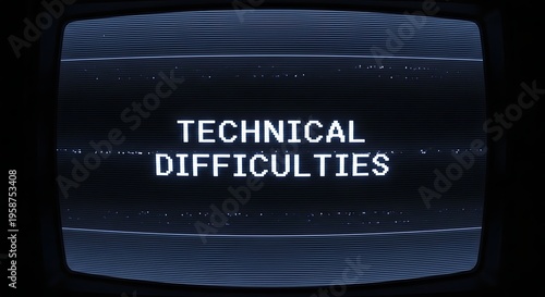 Old television screen displaying 