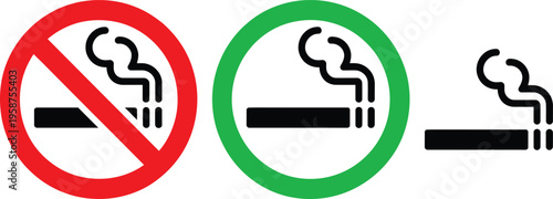Symbolic indications for smoking prohibition and allowance
