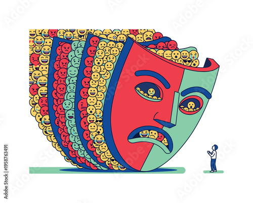 Exploring the contrast of emotions through abstract art and expression