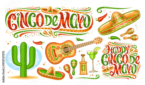 Vector set for Cinco de Mayo
