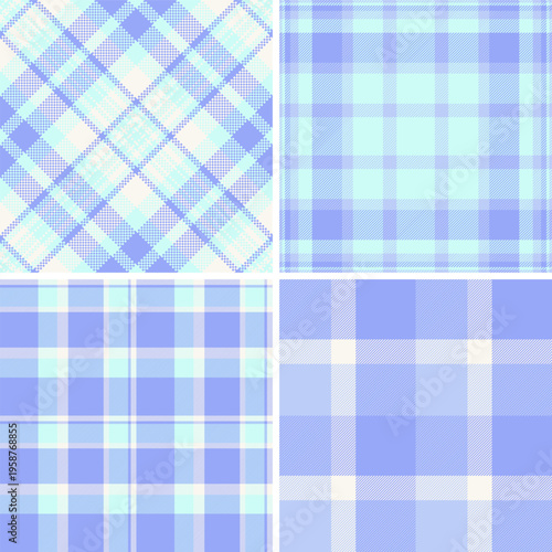 Plaid pack created for Independence Day and American heritage projects. Vector patterns suit casual apparel, blankets, scarves, and home decor.