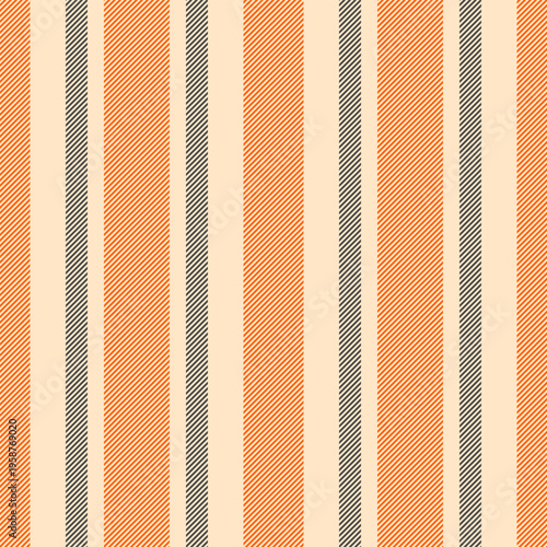 Heutral stripe vector lines, cosy fabric pattern vertical. Lid seamless background textile texture in bisque and bright colors.