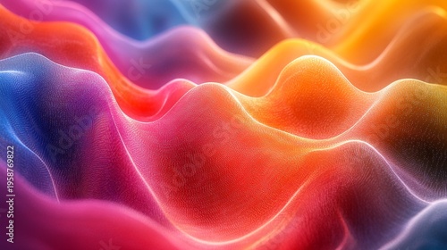 Wallpaper Mural Vibrant colorful wave lines in dynamic flow abstract background with smooth gradient colors and glowing effect Torontodigital.ca