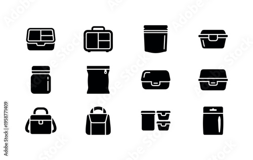 Variety of stylish lunch boxes and containers for meal prep and storage