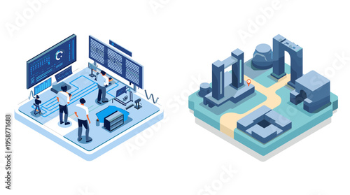 A young professional woman focused on her work in a bustling coffee shop atmosphere.