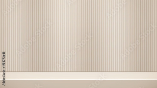 Beige minimalism beige texture strict lines space for text product presentation podium