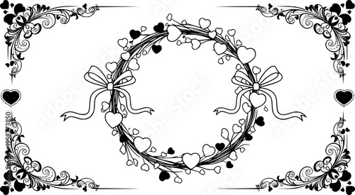 Elegant decorative borders and frames featuring intricate designs and motifs