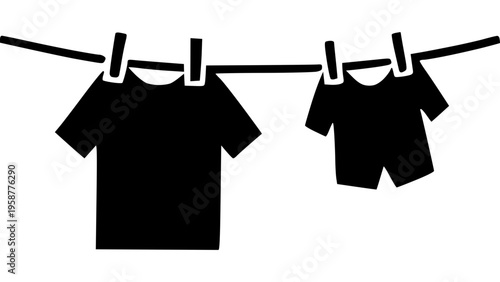 Clothes Hanging on a Clothesline Icon