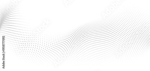 Abstract background with a wave of particles