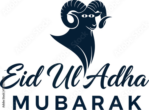 Eid ul Adha mubarak greeting with a PNG illustration