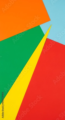 Abstract Geometric Shape Arrangement Vibrant Colors Modern Design.
