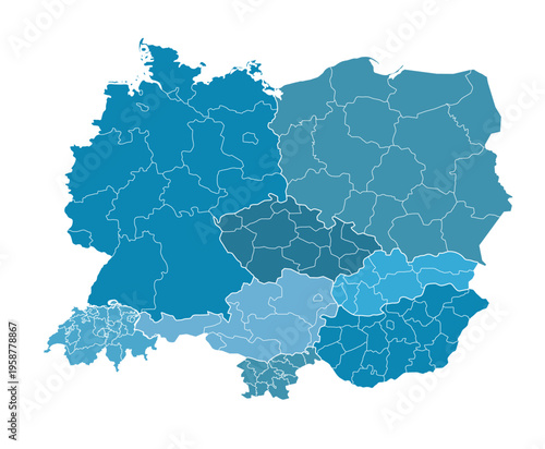 Map of Central European countries