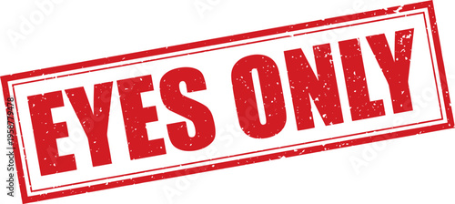 Red Eyes Only Rubber Stamp Sign Mark Word Text Written in Grunge Vector in Grunge Border in Transparent Background, Svg, Png